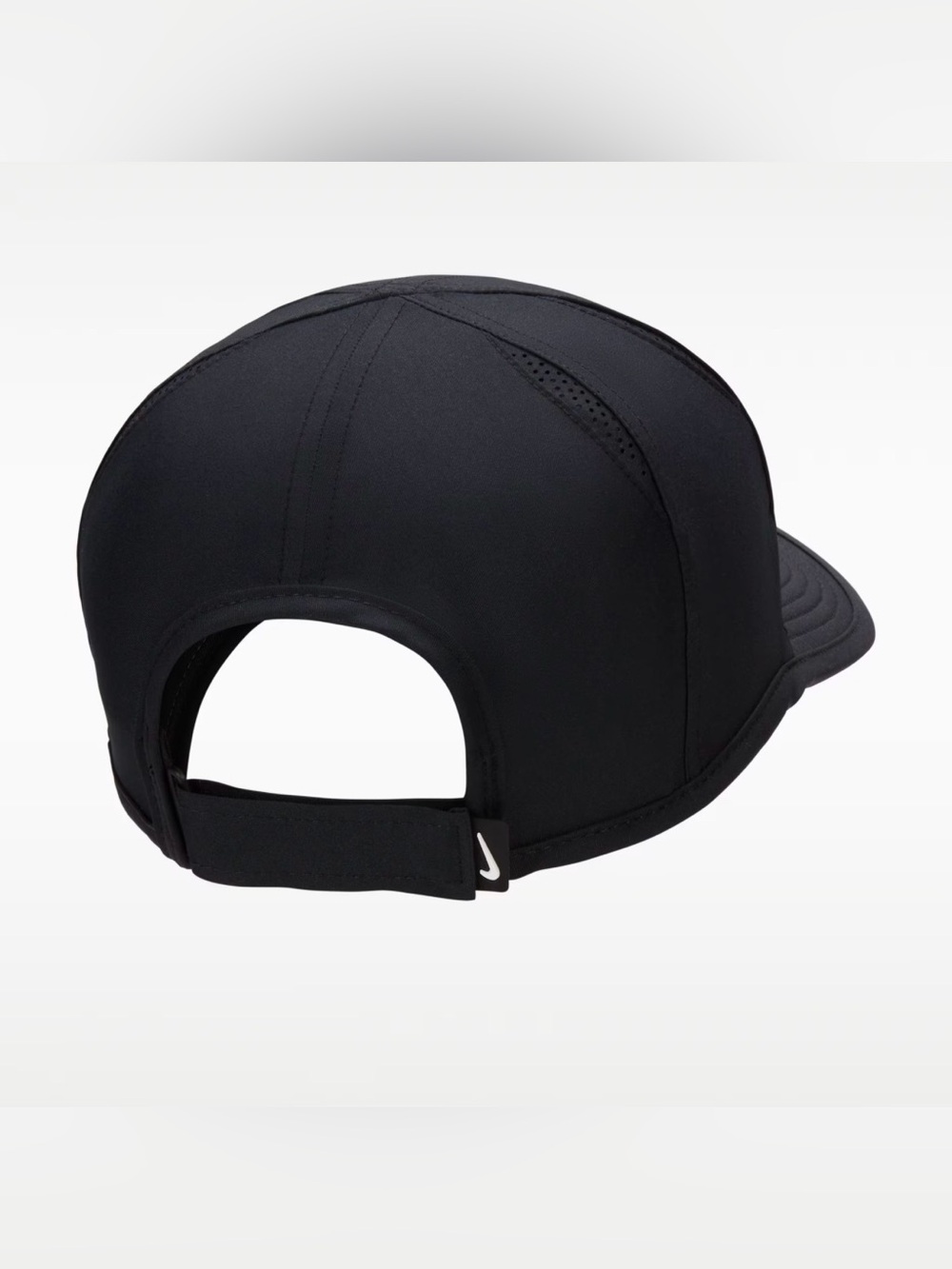 Nike Black Cap with White Swoosh Accent - Picture 2 of 4